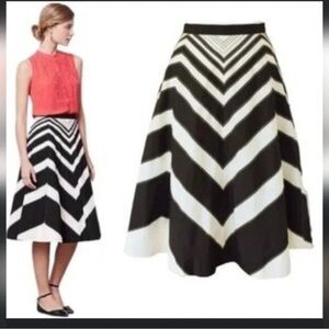 Anthropologie Meadow Rue Chevron midi Skirt